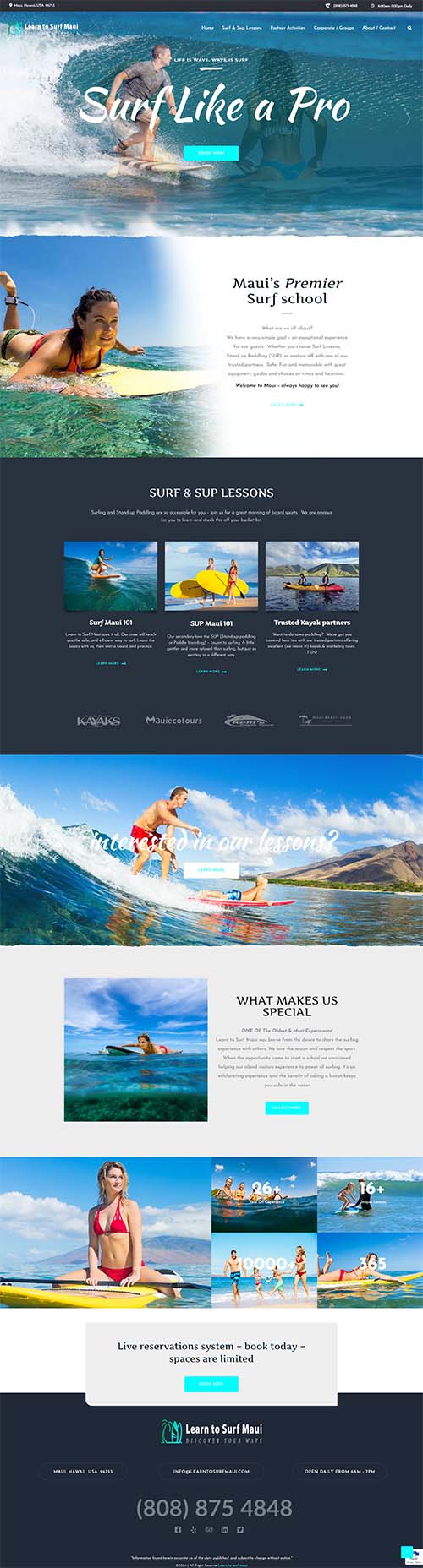 learntosurfmaui-web-page